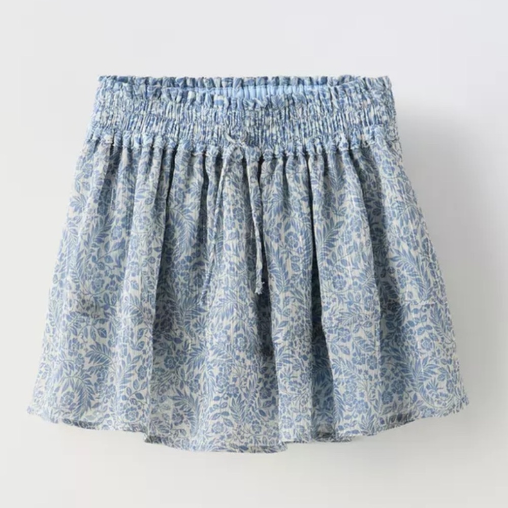 Zara Blue Floral Kids Skirt